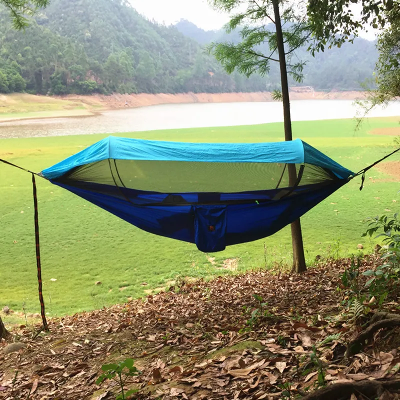 

Cross Border New Style Patented Anti-mosquito + Sun-resistant Hammock Seconds to Open with Mosquito Net Swing Ground Tent Outdoo