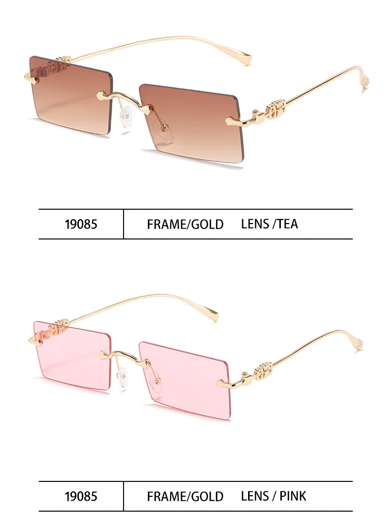 2021 Fashion Square Glasses Women Sunglasses Classic Vintage Metal Frame Eyeglasses Male Female Luxury Sun Glasses Uv400