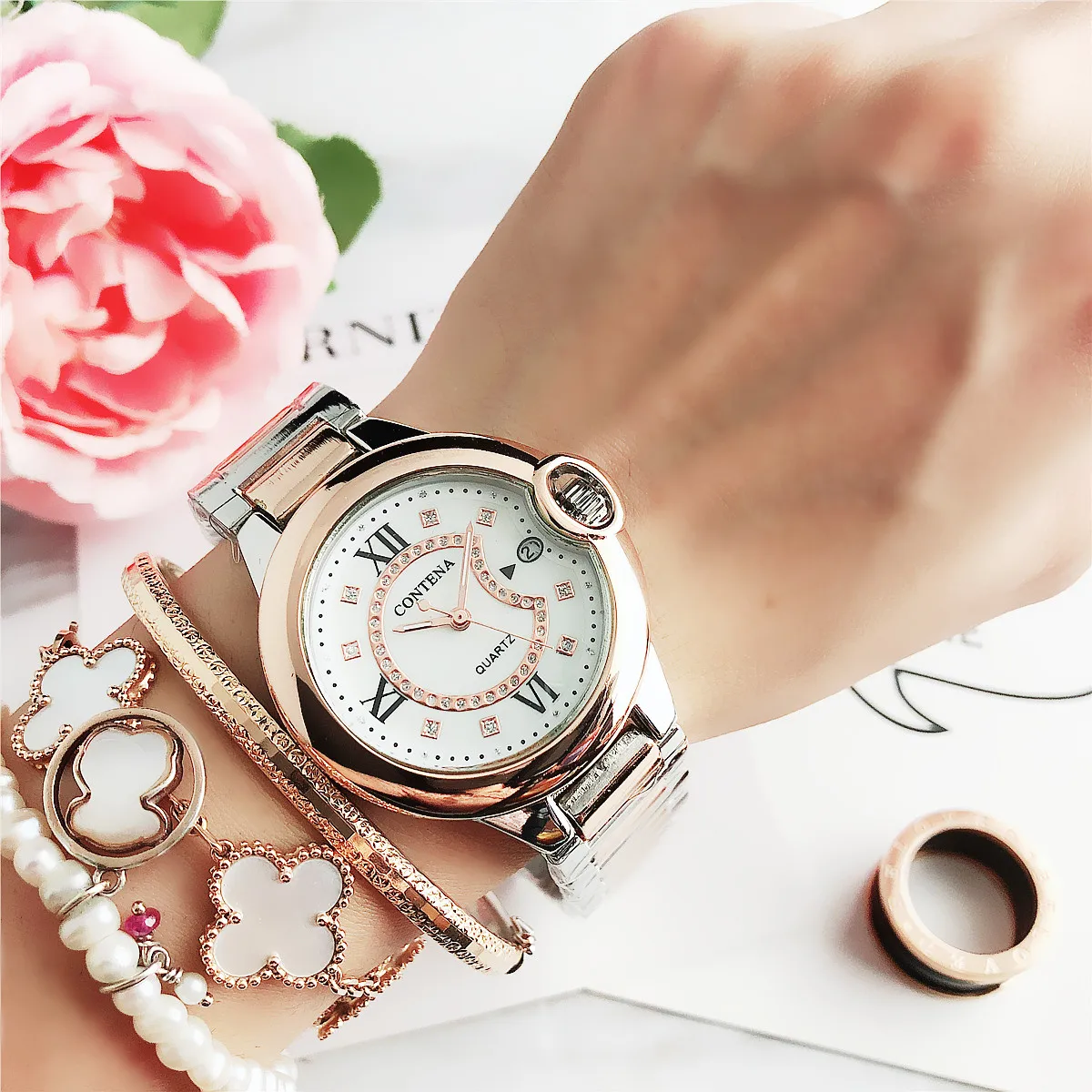 

7101 calendar night light ultra thin alloy student electronic watch factory direct sale