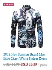 Дропшиппинг camisa masculina Для Мужчин's Повседневное с принтом и длинными рукавами Повседневная рубашка Slim Fit Для мужчин camisa социальной masculina