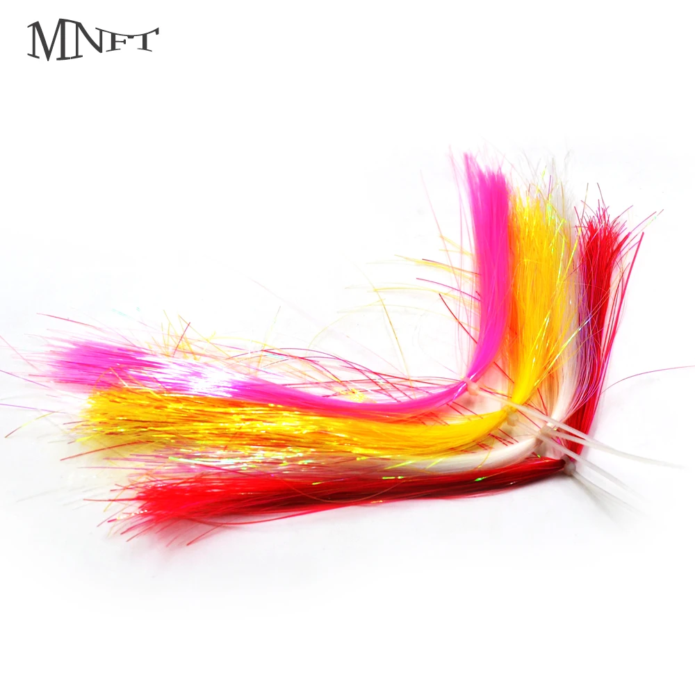 

MNFT 20Packs Flat Glittering Mylar Crystal Flashabou Holographic Tinsel Jig Hook Lure Making Fishing Fly Fishing Tying Material