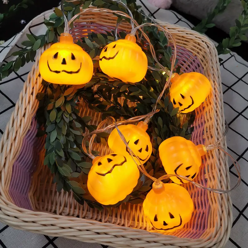 

Halloween Lighting Chain LED Lantern Halloween Lighting Chain New Style Battery Pumpkin Lighting Chain