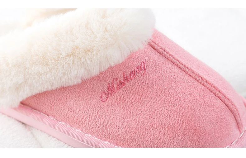 Г. Зимняя женская обувь домашние однотонные теплые тканевые тапочки с фланцем Нескользящие меховые шлепанцы для дома zapatos de mujer