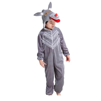 

Children Long Sleeves Wolf Animals Cosplay Costumes Kids Kindergarten Jumpsuit Halloween Christmas Party School Performance