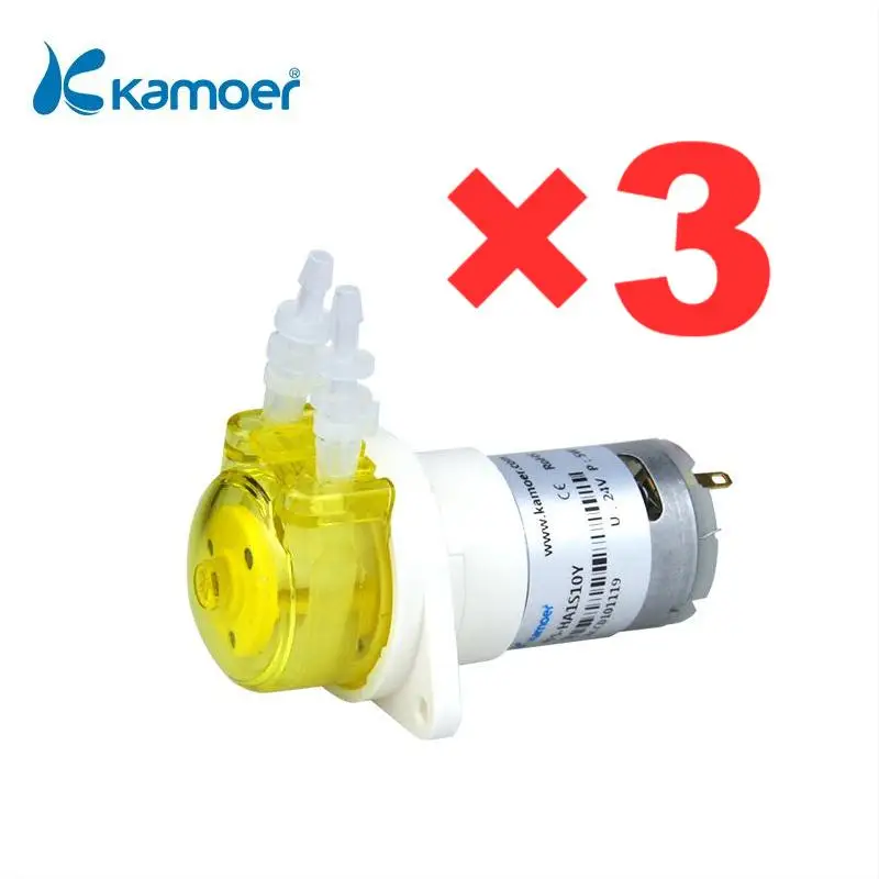 

kamoer 1-85ml/min KFS Peristaltic Pump 12V 24V DC Motor High Precision Gear Pump Low Flow Dosing Pump for Lab 3-in package