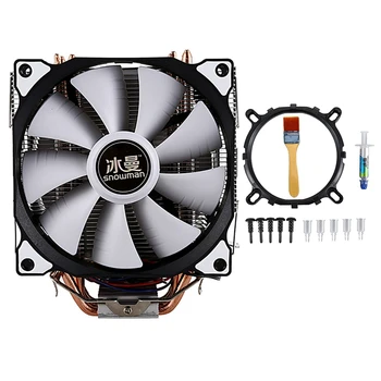

SNOWMAN CPU Cooling System Direct Contact CPU Cooler Master Heatpipes Freeze Tower CPU Cooling Dual Fan with PWM 2 Fans