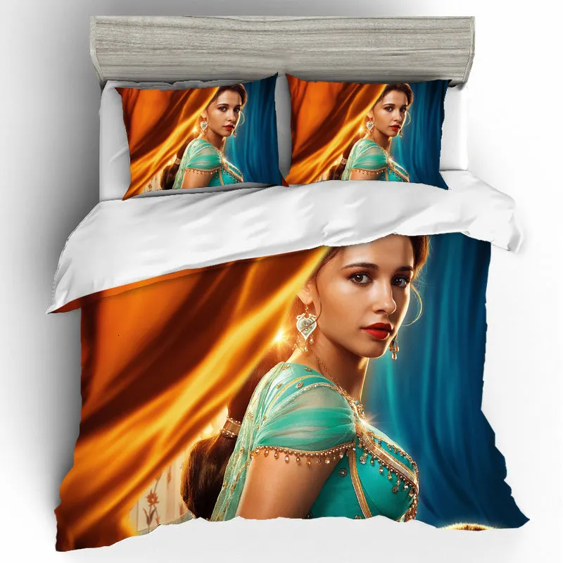 DQ0144 3D комплект постельного белья s домашний текстиль одиночный queen King size Aladding Волшебная Лампа Комплект постельного белья пододеяльник простыни наволочки постельное белье - Цвет: DQ0144