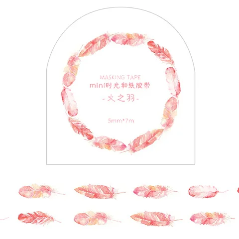 Мини деко бумага Тонкий цветочный розовый Васи клейкие ленты японские канцелярские маскировки ленты школьные принадлежности наклейки Скрапбукинг - Цвет: D