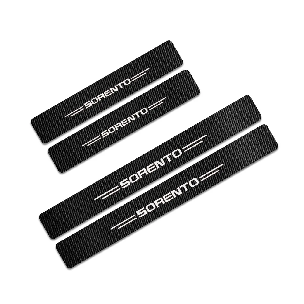 For Sorento 4 шт. Автомобильная дверная наклейка на порог для Kia Sportage 3 4 QL Rio 3 4 K2 Optima Sorento Picanto Ceed Forte Cadenza K9 душевные аксессуары - Название цвета: For Sorento