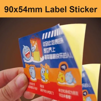 

500pcs/1000pcs 90*54mm Business Card Sticker Label Printing Design Square Stickers Custom Print