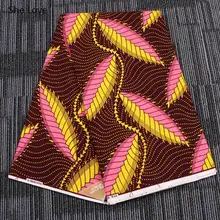 She Love 1 ярд полиэфирная восковая ткань с принтом Анкара Африканский лист печатная швейная ткань для женщин вечернее платье для ручной работы