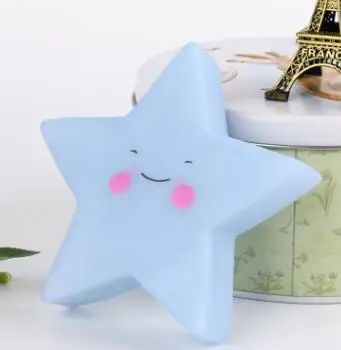 blue Светодиодный ночник для кровати, светодиодный светильник для детской комнаты, украшение для спальни, светильник в форме звезды, светодиодный ночник для детей - Испускаемый цвет: blue