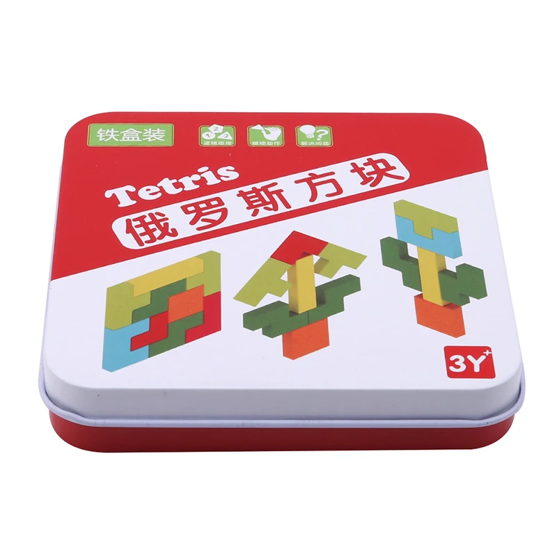 Деревянные Tangram 7 частей головоломки красочный квадрат IQ игры головоломки интеллектуальные Обучающие игрушки для детей