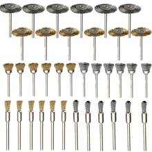 36 шт. полировка дерустирование Мини дрель из нержавеющей стали Нескользящая шлифовальная машина роторные инструменты Сварка удаление проволоки Набор щеток Полировка колес