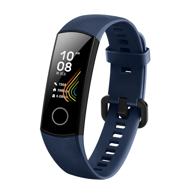 Смарт-браслет huawei Honor Band 5, Оксиметр, сенсорный экран, волшебный цвет, для плавания, для обнаружения сердечного ритма, сна, сна, Honor Band 5 - Color: Blue