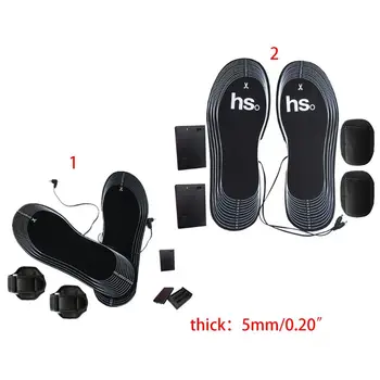 

Men Women Winter Heated Insoles Battery Powered 50 Degree Carbon Fiber Warm Thermal Electric Shoes Foot Pads Cuttable Gift