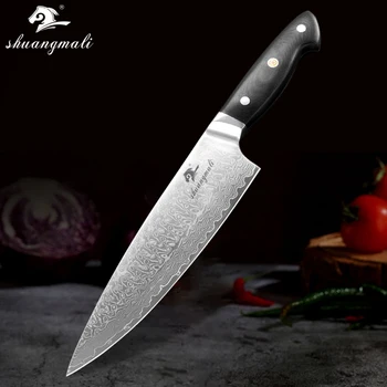

8 inch Chef Knife 67 Layer Damascus Steel Cleaver Kitchen Knives Gift Cooking Tool Sharp Cutting Meat Chef Knife With G10 Handle