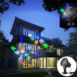 Projecteur Laser flocon de neige LED, lampe de Projection de neige pour noël, mariage, vacances, jardin, décoration de pelouse 