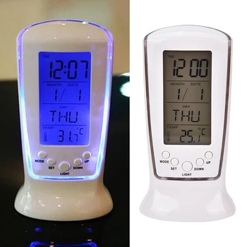 

Blue Backlight Digital Alarm Clock Electronic Desktop Clock Table Led Clock Watch Snooze reloj