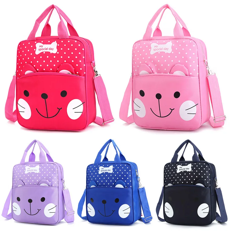 

2017 New Style CHILDREN'S School Bags bu xi dai Casual Printed Cat Triple Use Backpack Shoulder Bag/ Hand Bag Backpack