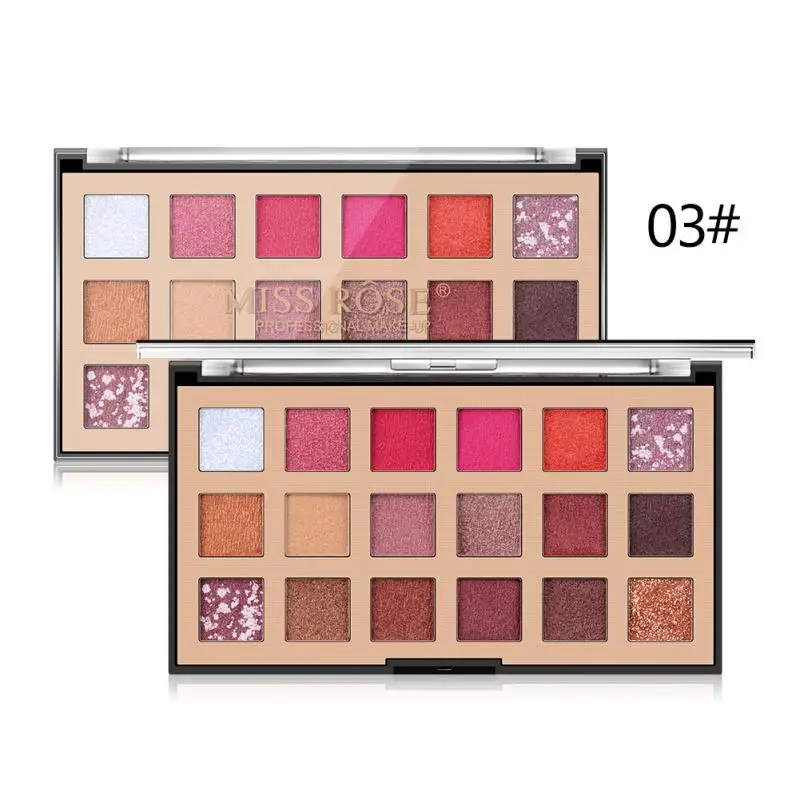 MISS ROSE матовый перламутровый блеск водостойкие тени для век Профессиональная