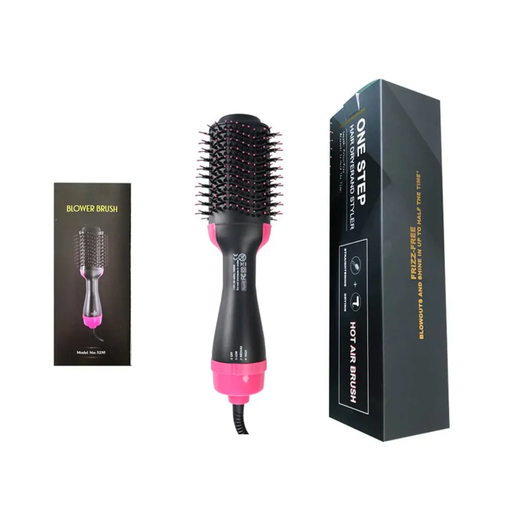 

Drop ship Electric Pro Hair Dryer Comb Multifunctional Infrared Negative Ion Hot Air Comb Straight Hair Curling Comb Hairdryer