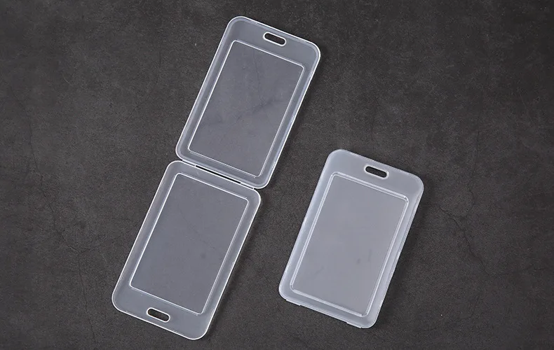 Unisex Women Men Transparent Card Cover Sleeve Work ID Clear Card Holder Protector Cover Badge Office School Supply