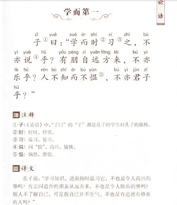 Анальекты Confucius подлинные оригинальные полные работы фонетические книги для чтения Доступ к курсу образования классический