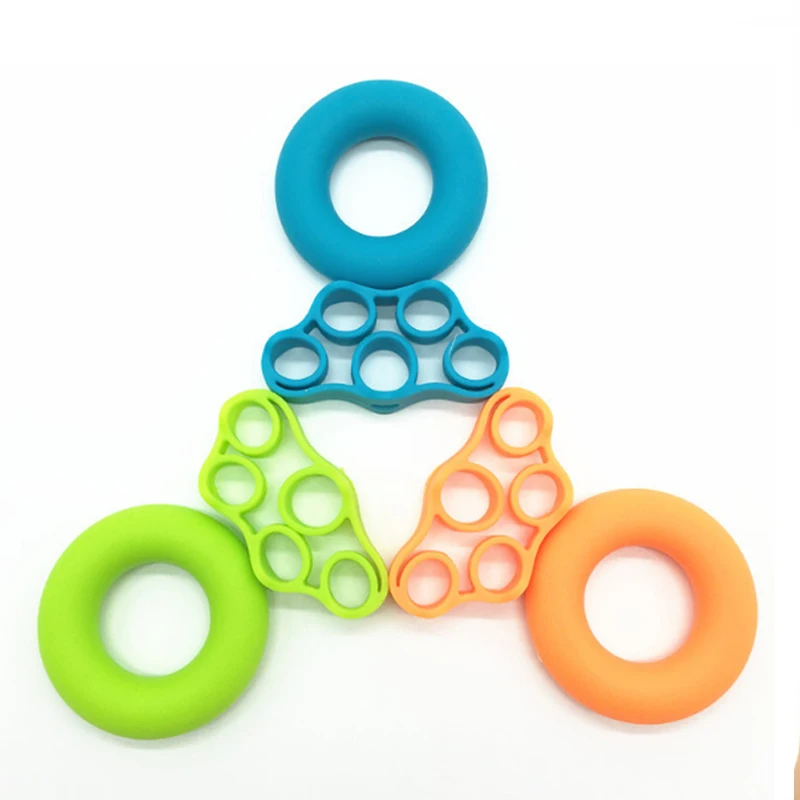 

Hand Finger Trainer Silicone Gripper Strength Workout Hand Muscle Training Finger Rehabilitation Trainer Grip Ring Exerciser