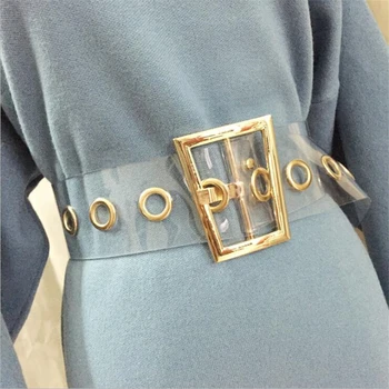 

2020 Fashion Personality Belts for Women Female PVC Wide Girdle Jeans High-grade Colorless Transparent Women's Belts
