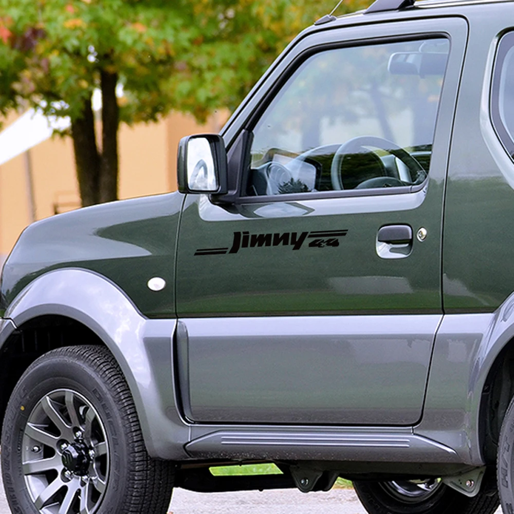 2 шт./лот, Гоночная машина, стильные дверные наклейки для Suzuki Jimny 4X4, внедорожные виниловые наклейки для автомобиля, украшения кузова, наклейки, авто аксессуары