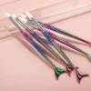 5Pcs Nail Art Sculpture Pen Silicone Nail Tools for Nail Art Design Nail Foil Carving Drawing Manicure 4
