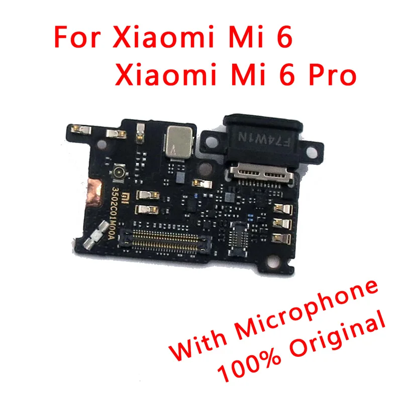 Для xiaomi mi6 запчасти зарядный порт карта для mi 6 usb зарядная плата для mi 6 разъем для зарядки pcb зарядная пластина вилка
