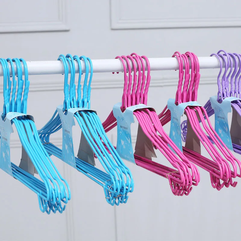 

Dip-coated hanger with hook Multi-color non-slip hangers for wet and dry clothes hangers 10 pcs/package