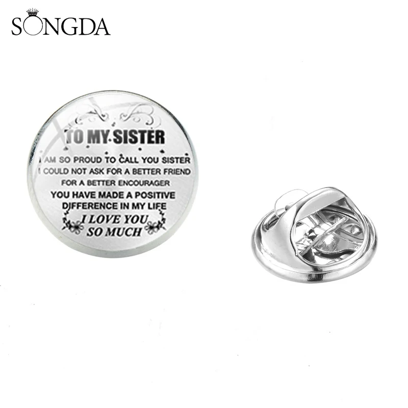 Модные значки для воротника моей сестры дружбы значок на пуговице стеклянный