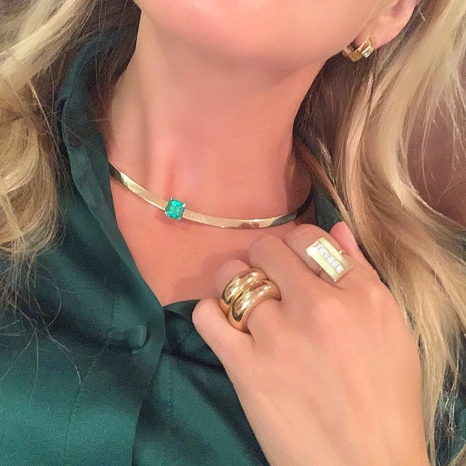 Оптовая продажа Радужное разноцветное ожерелье с фианитами ширина 4 мм цепочка