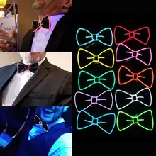1 шт. El/Led светильник, светящийся галстук-бабочка, галстук-бабочка, флуоресцентный танцевальный реквизит, галстук-бабочка для клуба, косплей, вечерние украшения