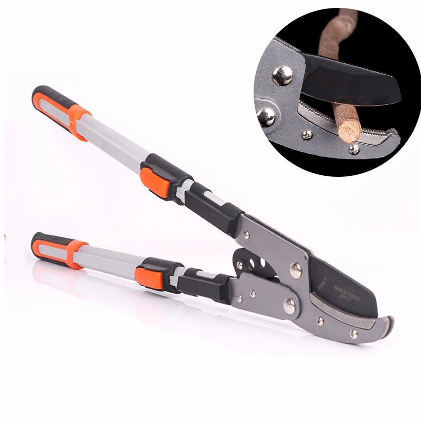 Goedkoop Schaalbare Tuin Boom Snoeischaar Hoge Tak Snoeien Tool Telescopische Lange Bereiken Aluminium Handvat Fruit Mes Picker Snoeischaar