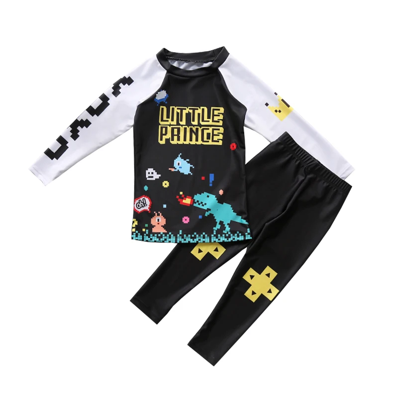 Girls' split swimsuits small and medium-sized children's long-sleeved sunscreen and quick-drying diving surfing swimsuits