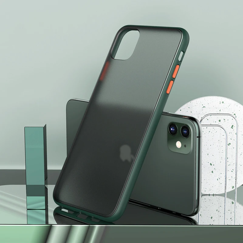 

For Apple iPhone 11 Case Matte Hard Cover Translucent Skin for iPhone 11 Pro Max iPhone11 Shockproof Phone Case