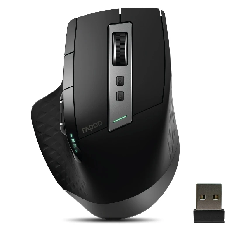 white wireless mouse Rapoo MT750S Multi-mode Rechargeable Wireless Mouse Ergonomic 3200 DPI Bluetooth Mouse Easy-Switch Up to 4 Devices Gaming Mouse wireless mouse for mac