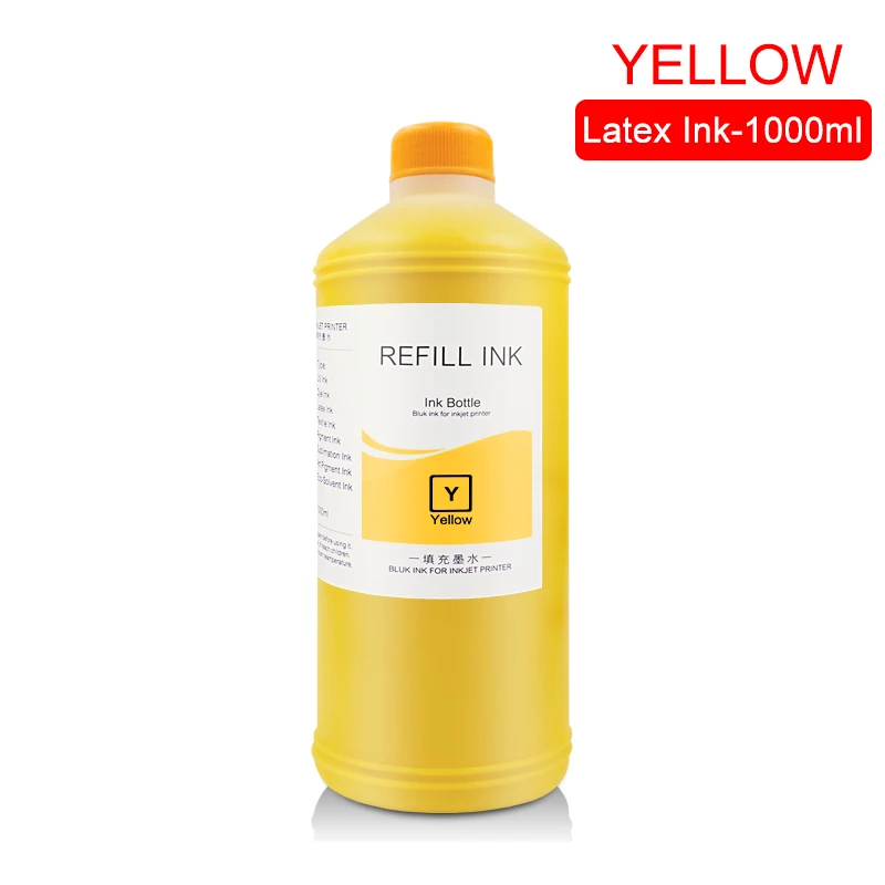Yellow 1000 мл оригинальные латексные чернила для hp 786 789 792 831 для hp L25500 L26500 L26100 L28500 L65500 латексные чернила(доступны 7 цветов - Цвет: Yellow