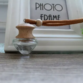 

5ml Essential Oil Diffuser Aromatherapy Pendant Perfume Locket Heart Shape Automobile Perfume Bottle 25pcs/lot Auto Ornament