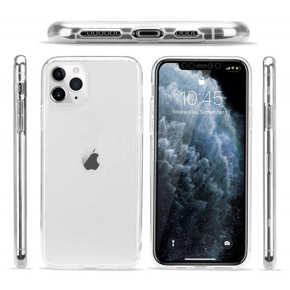 360 Полный защитный чехол для телефона для iPhone XS 11 Pro MAX X XR Ясный протектор экрана для iPhone 7 8 6 6S Plus 5S 5 SE Мягкая обложка