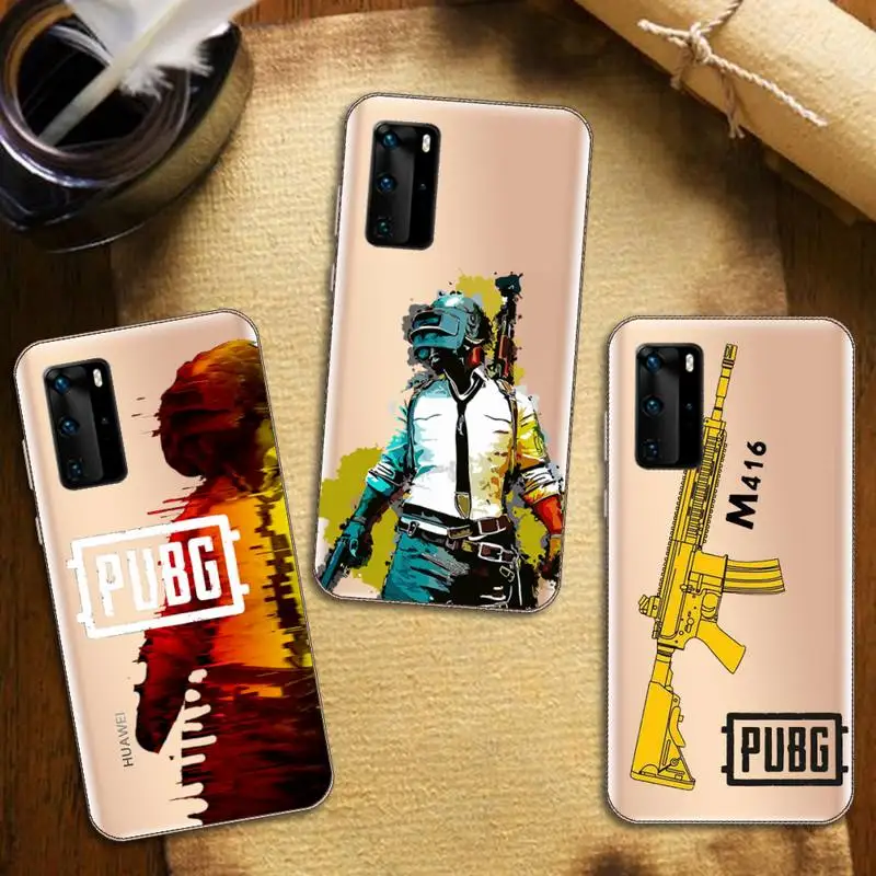 PUBG hot game Phone Case Transparent for Huawei honor nova c x 7 8 3 4 9 65g se v t play pro lite | Мобильные телефоны и