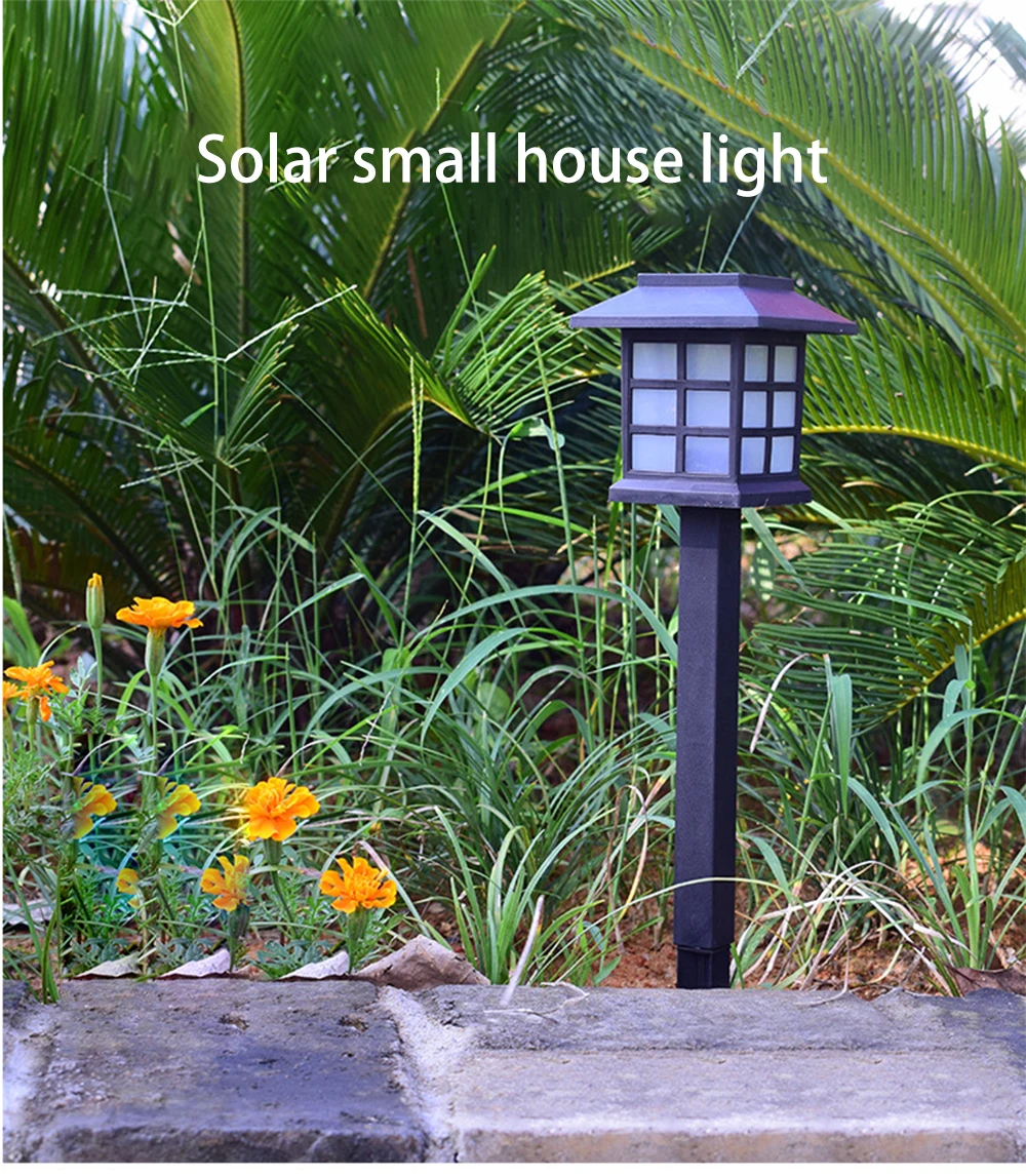 Светодиодный сад Солнечный свет Открытый водонепроницаемый наземный светильник изменение цвета Пейзаж солнечный свет для газона