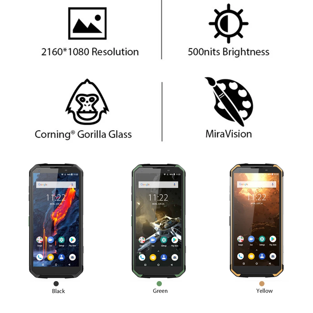 Blackview BV9500 Plus Helio P70 восьмиядерный смартфон 10000 мАч IP68 Водонепроницаемый 5,7 дюймов FHD 4 Гб+ 64 ГБ Android 9,0 мобильный телефон