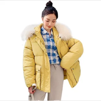 

Fashion abrigos mujer invierno 2020 short winter new Korean version of hooded winter jacket women ladies loose down cotton women