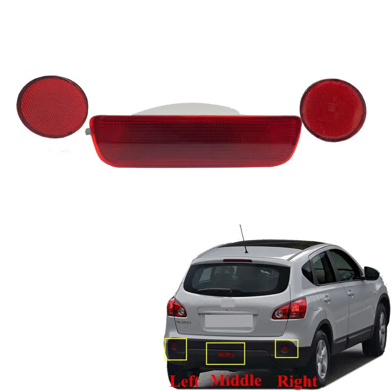

1Pair of Reflectors Car Bumper Rear Reflective Strips for Nissan Qashqai / Dualis J10 2008-2015 Replacement Reflectors