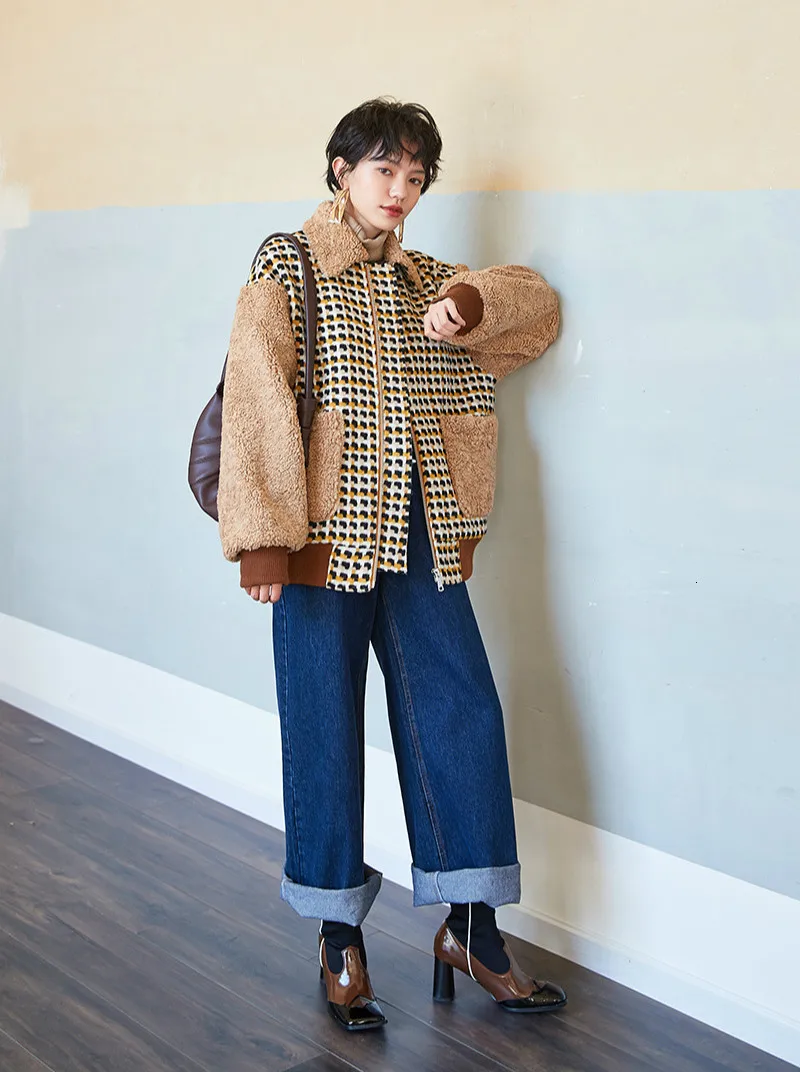 Max LuLu зимняя корейская мода женская утепленная одежда женские панк лоскутные меховые куртки повседневные свободные негабаритные шерстяные пальто